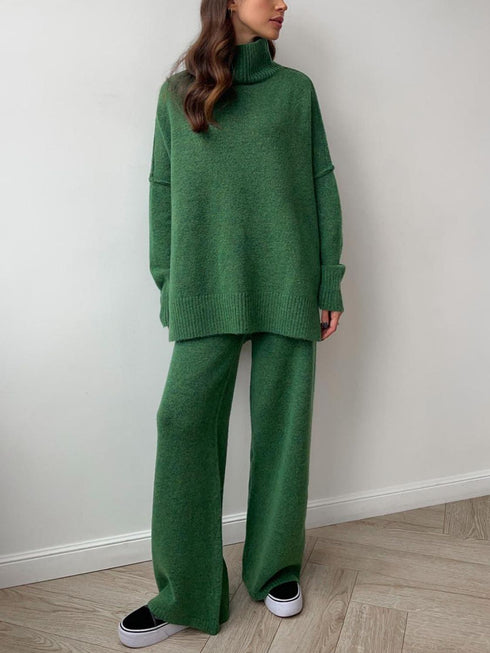 'Keres' Long Sleeve Top and Pants Sweater Set - Celes Fashion